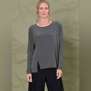 Chalet et ceci Cherry Red Long Sleeve Jamila Top - Size S